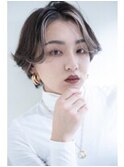ウルフショート/外巻きパーマ/サイドバング/マロンブラウン所沢