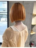 ビビッドオレンジ　ケアブリーチ　ダブルカラー