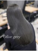 暗め透明感艶髪ダークオリーブグレー髪質改善＊RINA