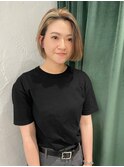 【心斎橋hen】デザインカラー　ハイトーンボブ　ローライト
