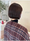 切りっぱなしボブ/ダークブラウン