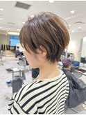 30代40代50代絶壁解消前髪あり小顔前下がりショートボブ【NAYU】