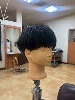 ヒラトヤ 肴町店 短髪黒髪ツーブロックマッシュスパイラルパーマ20代30代40代