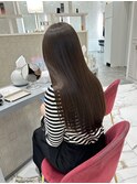 柔らかい暗髪オリーブブラウン