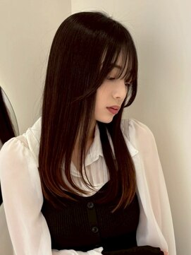 ハニー 町田(HONEY) 髪質改善カラー/ダークブラウン/裾カラー/バイカルテ/縮毛矯正1