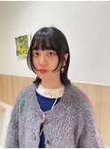 大人可愛い外ハネボブ/顔周りカット/レイヤー