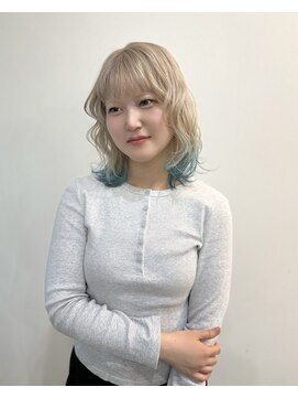 ベイリコルド(Bei Licoldo.) 裾カラー水色