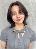 ☆春日☆縮毛矯正ミルクブラウンダウンバングダークパープル60