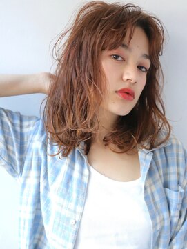 オーサム(AWESOME) ミルクティーブラウン×無造作ミディアム♪