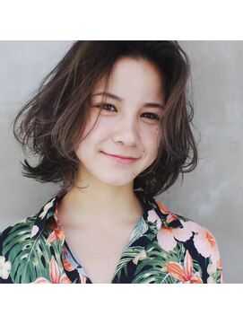 ソルトウォーター(SALT WATER) 須崎 ケアブリーチハイライト ホワイトグレージュ ロブ