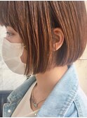 〈VANCOUNCIL〉マロンベージュイメチェン前髪耳かけAラインボブ