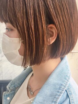 ヴァンカウンシル 伊勢佐木町店(VAN COUNCIL) 〈VANCOUNCIL〉マロンベージュイメチェン前髪耳かけAラインボブ