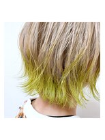 ヘアメイク マルナ 大通店(HAIR MAKE MALUNA) 【MALUNAカラーリスト神】ミルクティーベージュ×ネオンイエロー