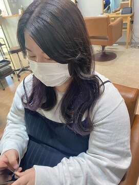 ロア 福岡天神本店(LORE) インナーカラー／ラベンダーピンク