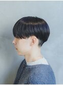 メンズシースルーマッシュ/ブルーブラック