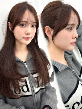 アマトウキョウ アユンチェ(AMA TOKYO×AYUNCHE) 前髪顔まわり韓国ヘアレイヤーカットサイドバンク2wayバンク韓国