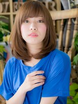 カバーヘア ブリス 大宮西口(COVER HAIR bliss) ミディアムレイヤー斜めバングくすみベージュh4大宮20代30代40代