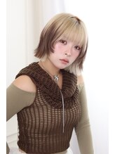 シロフ シブヤ(shirof shibuya)&nbsp;20代30代ハイトーンデザインカラーヘーゼルブラウンボブレイヤー