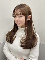 パルス ヨコハマ(PULSE yokohama)&nbsp;小顔ロングレイヤーカット/マロンブラウン