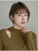 丸みショート・ボブ/丸顔/前髪あり/絶壁解消/３0代/４0代/５0代