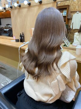 チャプター 問屋町(chapter) 髪質改善トリートメントミルクティベージュ韓国ヘアダブルカラー