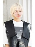 【Totia西宮北口】フェザーショート×ホワイトブロンド
