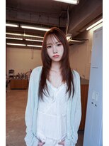 スティルライツ(STILL LIGHTS)&nbsp;韓国ロングレイヤー/ブラウンカラー/ハッシュカット