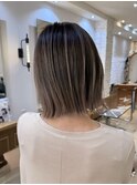 #切りっぱなしボブ#バレイヤージュ
