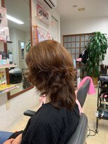 サロン ド シルク 絹延橋美容室/オリーブベージュブラウン/ハッシュカット