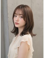 カバーヘア ブリス 上尾西口店(COVER HAIR bliss)&nbsp;秋カラーブリーチなしミディアムレイヤーくびれヘア小顔p上尾