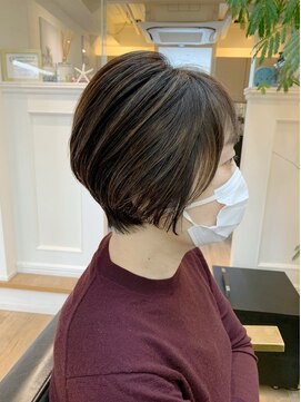 オーシャン(Ocean) [OCEAN Hair&Life藤原純] 白髪ぼかしハイライトくびれショート☆