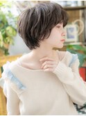 グレージュカラーくせ毛風ボブショートc5戸田公園20代30代40代