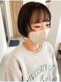 顔まわりだけレイヤー ショートボブ