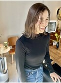 大人のシンプル切りっぱなしミディアム☆オーガニックナチュラル