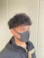 ガリカ シーム(Gallica/SEAM)&nbsp;【翁長孝輔】束感メンズツイストパーマ×黒髮ツーブロック<原宿>