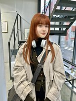 ヘアー アイス 御器所本店(HAIR ICI) 透明感カラー★ダブルカラーブリーチオレンジブラウン