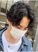 波巻きパーマスパイラルパーマツイストパーマメンズパーマウルフ