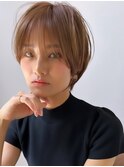 ショートボブ×ショコラアッシュ【束感/ヘルシースタイル/新宿】