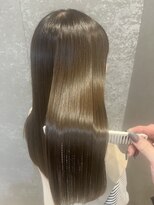 ラドゥーブル(LA DOUBLE) オリーブカラー 髪質改善トリートメント 酸性ストレート