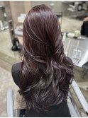ボルドー×レイヤーカット