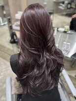 ジーナ 梅田茶屋町(Zina) ボルドー×レイヤーカット