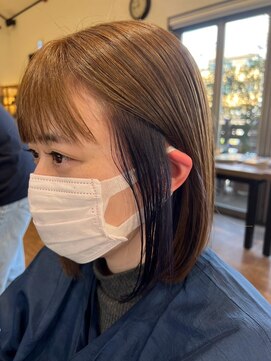 ヘアーレナータ 八王子(HAIR RENATA) 20代30代大人可愛いアッシュブラックインナーカラー