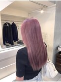 ピンクラベンダー　ハイトーン　ダブルカラー