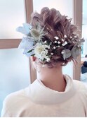 袴×生花アレンジ