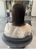 ボブ　ラベンダーグレージュ　艶カラー