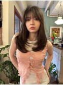 ナチュラルレイヤーストレートスタイル