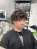 大人の色気スタイル　無造作シャドウパーマ