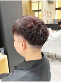 メンズメッシュハイライトツーブロックショート　【メンズヘア】