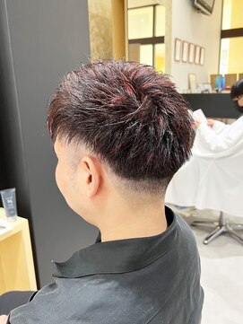 デザイニングヘアードゥ(designing hair Deux) メンズメッシュハイライトツーブロックショート 【メンズヘア】