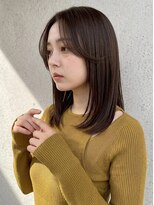 プレイス(PLACE)&nbsp;透明感ミディ×ショコラグレージュ